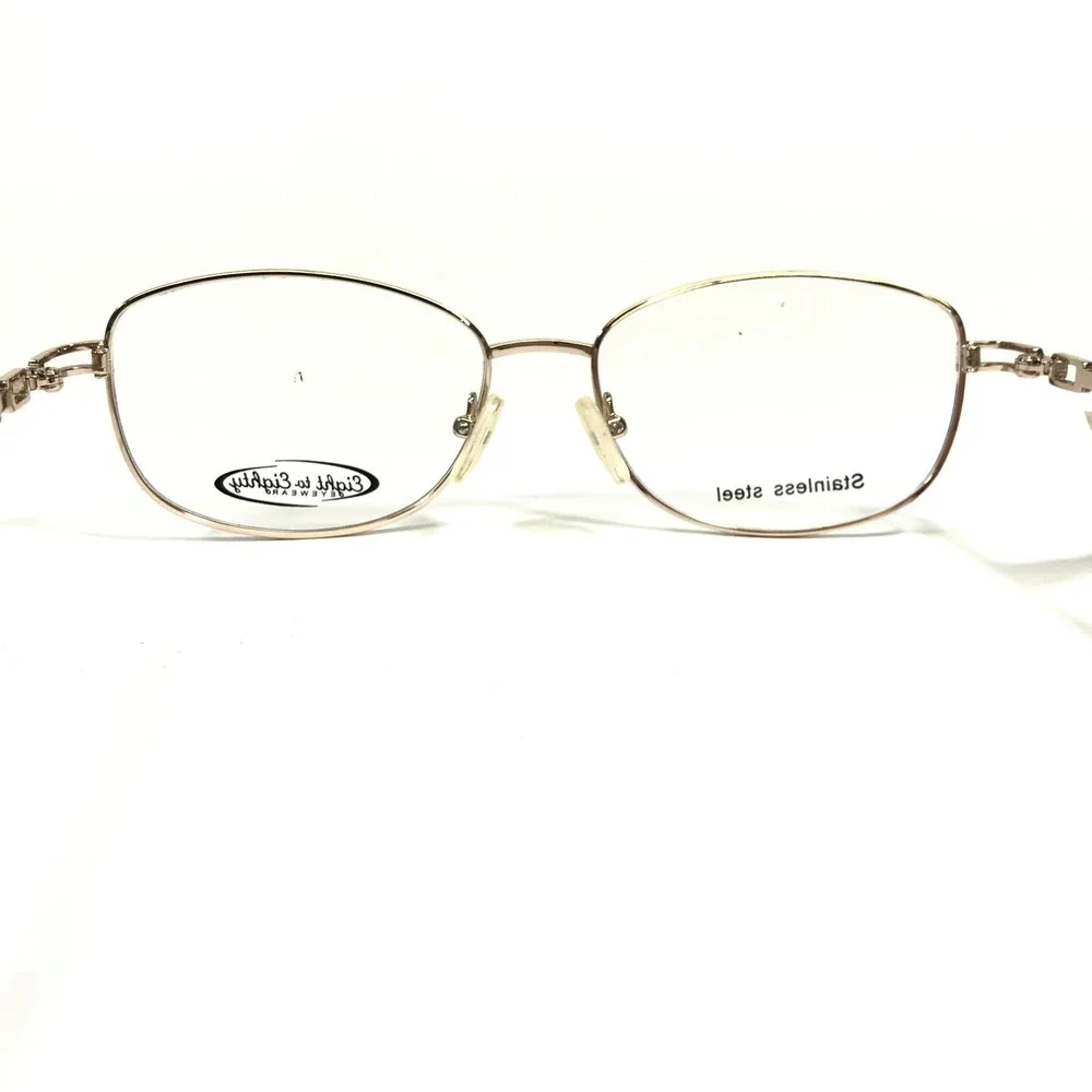 Eight to Eighty Eyeglasses Frames PHYLLIS BURGUNDY Red Gold Wire Rim 54-16-140